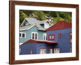 Houses in Juneau, Southeast Alaska, USA-Richard Cummins-Framed Photographic Print