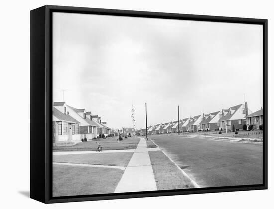 Houses in Levittown, Long Island-null-Framed Stretched Canvas