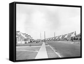 Houses in Levittown, Long Island-null-Framed Stretched Canvas