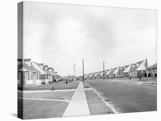 Houses in Levittown, Long Island-null-Stretched Canvas