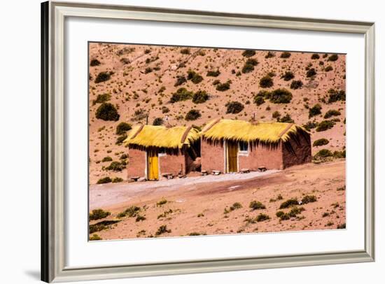 Houses in Machuca, Atacama Desert, Chile and Bolivia-Françoise Gaujour-Framed Photographic Print