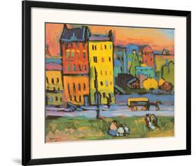 Houses in Munich, 1908-Wassily Kandinsky-Framed Art Print