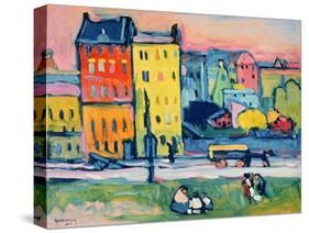 Houses in Munich, 1908-Wassily Kandinsky-Stretched Canvas