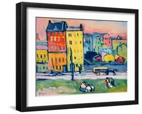 Houses in Munich, 1908-Wassily Kandinsky-Framed Giclee Print