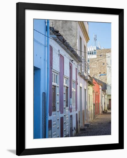 Houses in Plato. The capital Praia on the Ilha de Santiago, Cape Verde.-Martin Zwick-Framed Photographic Print