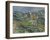 Houses in Provence: The Riaux Valley near L'Estaque, by Paul Cezanne,-Paul Cezanne-Framed Art Print