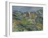 Houses in Provence: The Riaux Valley near L'Estaque, by Paul Cezanne,-Paul Cezanne-Framed Art Print