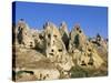 Houses in Rock Formations, Cappadocia, Anatolia, Turkey-Alison Wright-Stretched Canvas