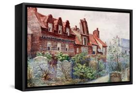 Houses in Silver Street from All Saints Churchyard-John Atlantic Stephenson-Framed Stretched Canvas