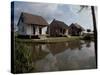 Houses in the Bayou Country of Louisiana-null-Stretched Canvas