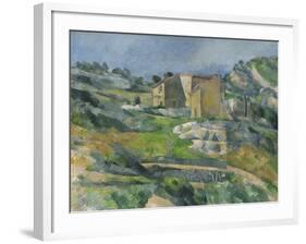 Houses in the Provence: the Riaux Valley Near L'Estaque, C.1833-Paul Cézanne-Framed Giclee Print