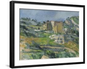 Houses in the Provence: the Riaux Valley Near L'Estaque, C.1833-Paul Cézanne-Framed Giclee Print