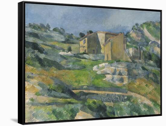 Houses in the Provence: the Riaux Valley Near L'Estaque, C.1833-Paul Cézanne-Framed Stretched Canvas