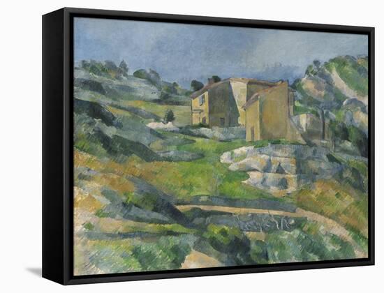 Houses in the Provence: the Riaux Valley Near L'Estaque, C.1833-Paul Cézanne-Framed Stretched Canvas