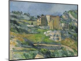 Houses in the Provence: the Riaux Valley Near L'Estaque, C.1833-Paul Cézanne-Mounted Giclee Print