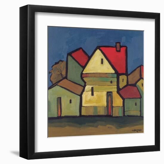 Houses IV-Victor Moreno-Framed Art Print