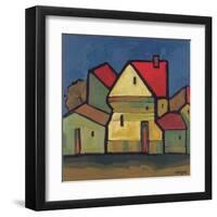 Houses IV-Victor Moreno-Framed Art Print