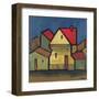 Houses IV-Victor Moreno-Framed Art Print