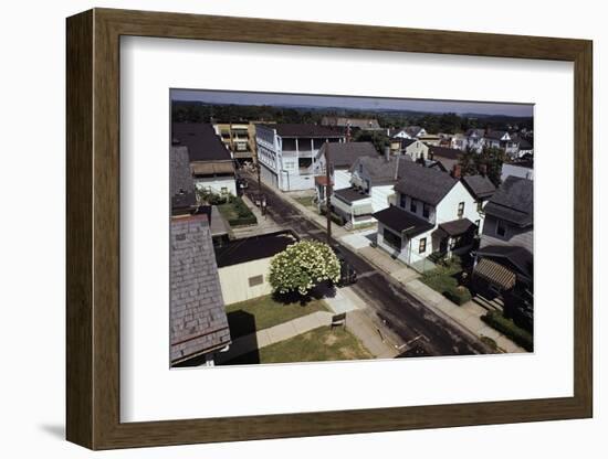 Houses Lining Empty Suburban Streets-null-Framed Photographic Print