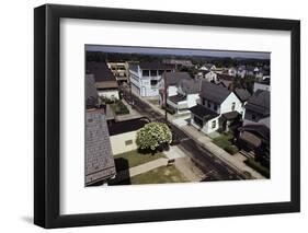 Houses Lining Empty Suburban Streets-null-Framed Photographic Print