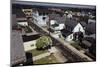 Houses Lining Empty Suburban Streets-null-Mounted Photographic Print