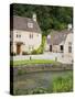 Houses Near the Brook, Castle Combe Village, Cotswolds, Wiltshire-Richard Cummins-Stretched Canvas