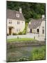 Houses Near the Brook, Castle Combe Village, Cotswolds, Wiltshire-Richard Cummins-Mounted Photographic Print