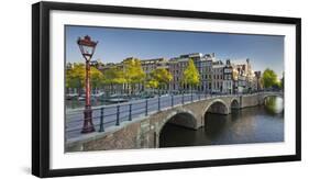 Houses Near the Keizersgracht, Reguliersgracht, Amsterdam, the Netherlands-Rainer Mirau-Framed Photographic Print