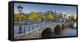 Houses Near the Keizersgracht, Reguliersgracht, Amsterdam, the Netherlands-Rainer Mirau-Framed Stretched Canvas