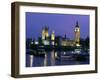 Houses of Parliament Across the River Thames, London, England, United Kingdom-Charles Bowman-Framed Photographic Print