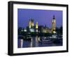 Houses of Parliament Across the River Thames, London, England, United Kingdom-Charles Bowman-Framed Photographic Print