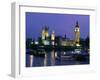 Houses of Parliament Across the River Thames, London, England, United Kingdom-Charles Bowman-Framed Photographic Print