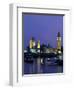 Houses of Parliament Across the River Thames, London, England, United Kingdom-Charles Bowman-Framed Photographic Print