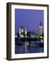 Houses of Parliament Across the River Thames, London, England, United Kingdom-Charles Bowman-Framed Photographic Print