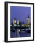 Houses of Parliament Across the River Thames, London, England, United Kingdom-Charles Bowman-Framed Photographic Print