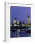 Houses of Parliament Across the River Thames, London, England, United Kingdom-Charles Bowman-Framed Photographic Print