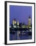 Houses of Parliament Across the River Thames, London, England, United Kingdom-Charles Bowman-Framed Photographic Print