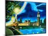 Houses of Parliament and Big Ben at Night-Martina Bleichner-Mounted Art Print