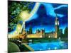 Houses of Parliament and Big Ben at Night-Martina Bleichner-Mounted Art Print