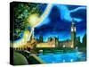 Houses of Parliament and Big Ben at Night-Martina Bleichner-Stretched Canvas