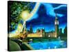 Houses of Parliament and Big Ben at Night-Martina Bleichner-Stretched Canvas