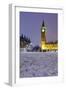 Houses of Parliament and Big Ben in Snow-Stuart Black-Framed Premium Photographic Print