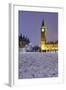 Houses of Parliament and Big Ben in Snow-Stuart Black-Framed Photographic Print