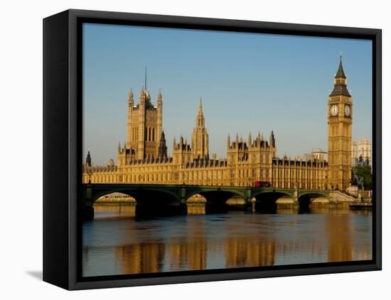 Houses of Parliament and Big Ben, Westminster, London-Charles Bowman-Framed Stretched Canvas