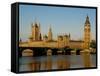 Houses of Parliament and Big Ben, Westminster, London-Charles Bowman-Framed Stretched Canvas