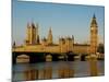 Houses of Parliament and Big Ben, Westminster, London-Charles Bowman-Mounted Photographic Print