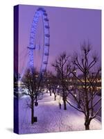 Houses of Parliament and London Eye in Winter, London, England, United Kingdom, Europe-Stuart Black-Stretched Canvas