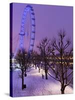 Houses of Parliament and London Eye in Winter, London, England, United Kingdom, Europe-Stuart Black-Stretched Canvas