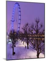 Houses of Parliament and London Eye in Winter, London, England, United Kingdom, Europe-Stuart Black-Mounted Photographic Print