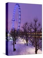 Houses of Parliament and London Eye in Winter, London, England, United Kingdom, Europe-Stuart Black-Stretched Canvas